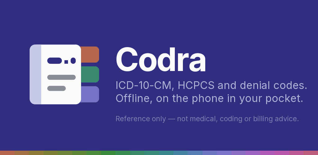 Codra — The whole code book, offline.